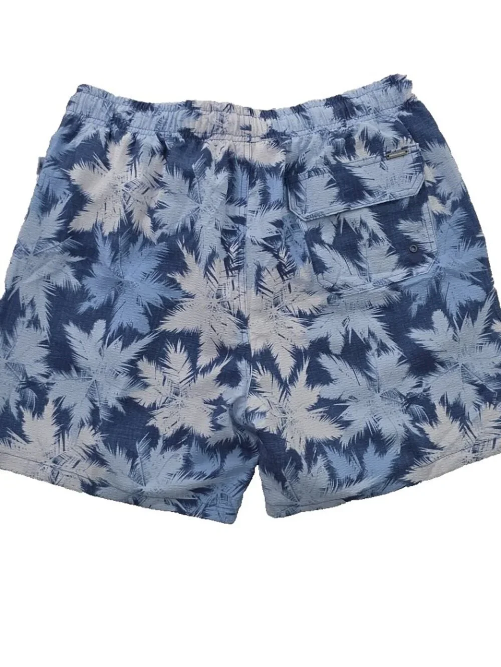 The Endless Summer Swim Trunks Shorts Mens XL Blue Tropical Elastic Waist‎ NWT